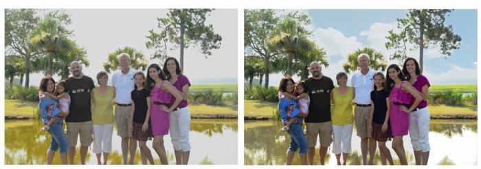 before and after family on water 